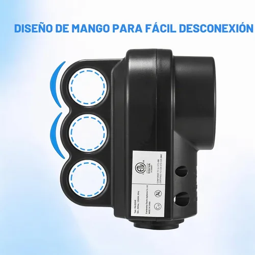 Vista 5 de Receptáculo NEMA 6-50R, enchufe hembra de repuesto para soldador Negro