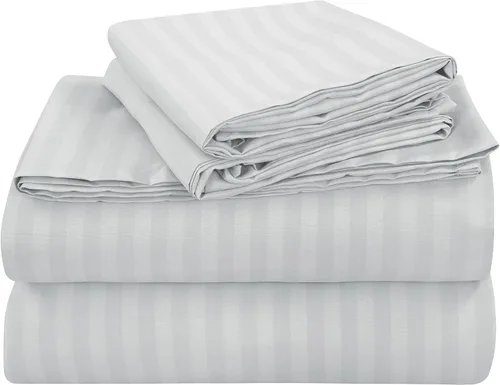 Vista 32 de ROYALE LINENS Juego de sábanas de 3 piezas para cama individual - Ropa de cama de microfibra cepillada suave de 1800 hilos - 1 sábana bajera
