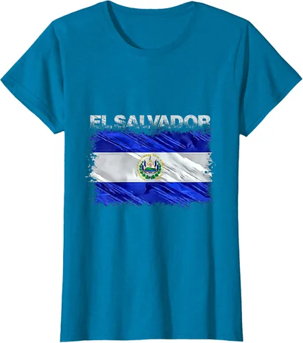 Vista 86 de Camiseta El Salvador, Negro