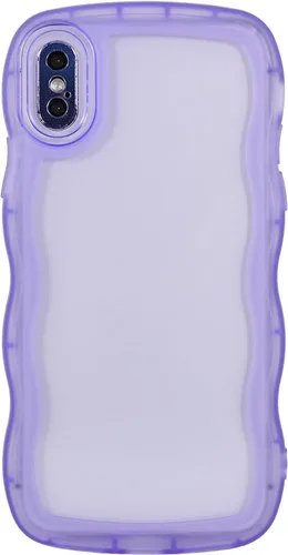 Vista 15 de Funda transparente compatible con iPhone 7 Plus/8 Plus, lindo marco ondulado de color sólido, transparente, de silicona suave, antiarañazos, a
