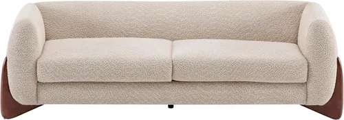 Vista 11 de Christopher Knight Home Almab - Sofá de 82 pulgadas, acogedor sofá tapizado Boucle de 3 plazas, sofá con marco de madera, cómodos sofás para sala