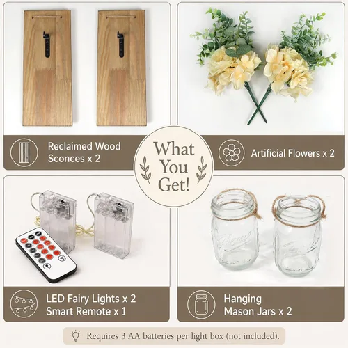 Vista 42 de Decoración rústica de madera para colgar en la pared con tira de luces LED para sala de estar y dormitorio modernos, estilo campestre inspirador