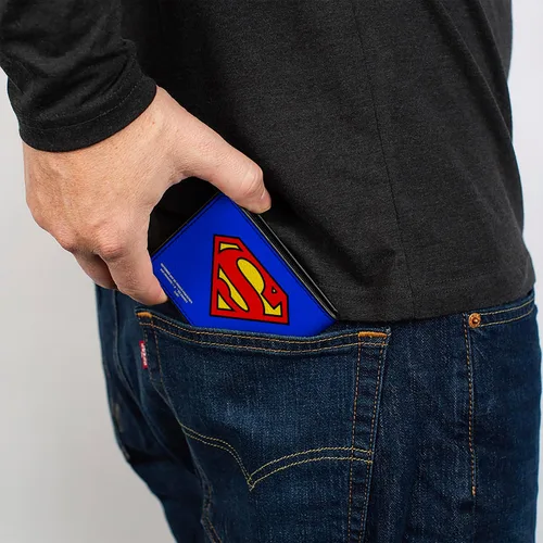 Vista 5 de Buckle-Down Cartera Superman Shield AzulRojoAmarillo