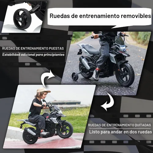 Vista 4 de Motocicleta eléctrica con licencia BMW G310 de 24 V para niños, color negro