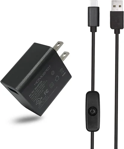 Vista 6 de Fuente de alimentación con certificación UL 5V3A con interruptor 2.5A 2A 1.5A 1.5A 1A Adaptador de CA de carga rápida con interruptor de encendido