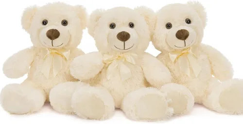 Vista 19 de MaoGoLan - Osos de peluche, paquete de 3 osos de peluche, regalo de cumpleaños o centro de mesa para niñas, 13.5 pulgadas