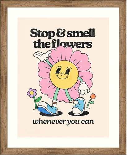 Vista 8 de Amanti Art Framed Wall Art Print 24x20 Retro Cartoon Character I by Victoria Barnes, Humor Wall Art, Whimsical Decor, Small Poster Painting Artwork