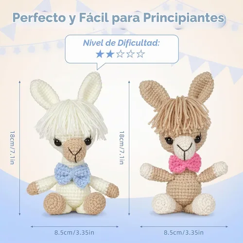 Vista 7 de Kit de ganchillo MOREJMTT para principiantes, kit de tejer, equipado con videotutoriales paso a paso, kits de ganchillo para adultos y jóvenes, kit