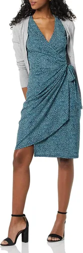 Vista 3 de Tienda Essentials - Vestido cruzado clásico de manga casquillo para mujer (disponible en tallas grandes)