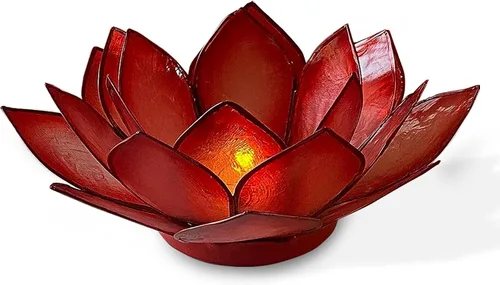 Vista 2 de Velas de té con forma de flor de Loto.