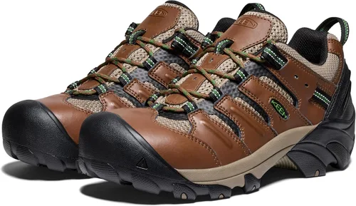 Vista 2 de KEEN Utility - Zapato de acero con puntera de Lansing, de altura baja para hombre negro (Bison/Black)