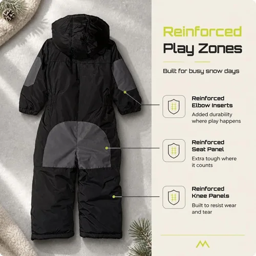 Vista 7 de Traje para nieve para niños Negro