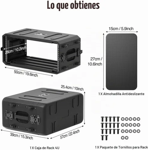 Vista 8 de Phenyx Pro 4U - Carcasa impermeable para rack PRCSE-4U