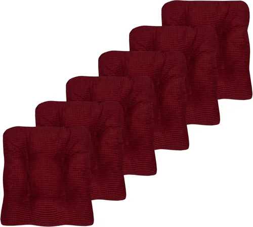 Vista 15 de Sweet Home Collection - Cojín de espuma de memoria triturada para silla premium, con capitoné, parte trasera de goma antideslizante con micropuntos