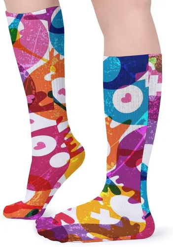 Vista 4 de Sport Socks Dress Decor Socks Comfortable And Breathable Socks