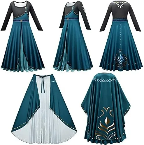 Vista 5 de YOFEEL Princess Costume Cosplay Dress up for Toddler Kid Baby Girls Fancy Party Halloween Christmas with unique Accessories