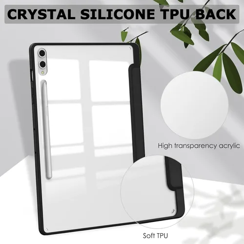 Vista 7 de NINKI Funda para Galaxy Tab S10 Plus 2024 / Galaxy Tab S9 Plus/Galaxy S9 FE Plus Funda con soporte, soporte para lápices, apagado y encendido Negro