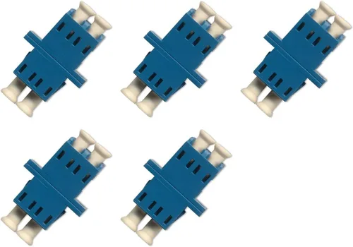 Vista 3 de Adaptador/acoplador de cable de fibra óptica LC-LC Duplex Multimode 5 Pack
