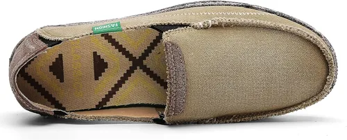 Vista 4 de Zapatos de lona sin cordones, antideslizantes, informales, planos, para exteriores, mocasines casuales para hombre de JAMONWU