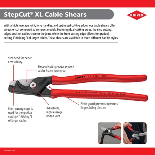 Vista 2 de Knipex - Tijeras para cables StepCut® XL (9512225)