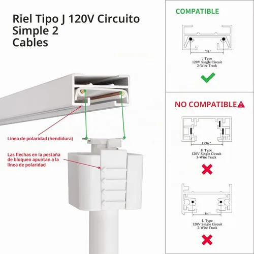 Vista 2 de mirrea Cabezal de iluminación de riel tipo J a E26 Adaptador de base de tornillo mediano Dirección de luz ajustable paquete de 3 (blanco)