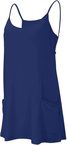 Vista 5 de NIHOND Vestido de tenis de verano para mujer, 2 en 1, vestido corto de entrenamiento de golf, con tirantes delgados, mini vestido de verano atlético