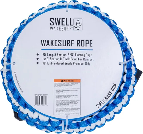 Vista 4 de SWELL Wakesurf - Cuerda trenzada de alta calidad para wakesurf Azul