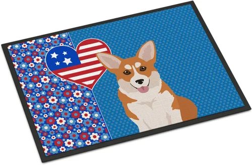 Vista 55 de Caroline's Treasures WDK5119JMAT Airedale Terrier USA - Tapete para interiores o exteriores, 24 x 36 pulgadas, tapete para puerta delantera