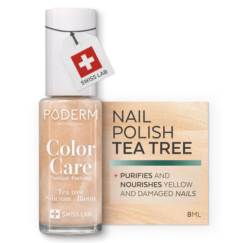 Vista 18 de PODERM Esmalte de uñas, enriquecido con árbol de té y biotina, mejora la apariencia de las uñas, fórmula vegana, para manos y pies, laboratorio