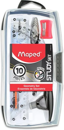 Vista 3 de Maped - Estudio - Conjunto de geometría - Metal - 10 piezas