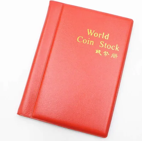 Vista 10 de Colección de 120 bolsillos para monedas, álbum de almacenamiento de monedas, libro para coleccionistas, bolsillo de centavo (negro)