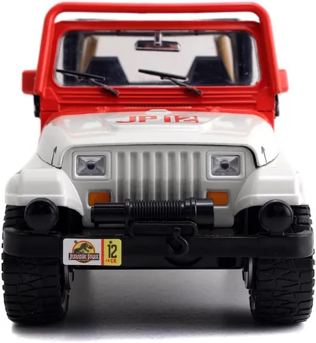 Vista 3 de Jada Jurassic World 1:24 1992 Jeep Wrangler Jurassic World - Auto fundido a presión, juguetes para niños y adultos