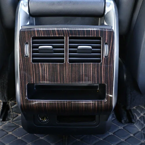 Vista 8 de Para Range Rover Sport 2014-2018, cubierta de ventilación de aire acondicionado de fila trasera de plástico ABS estilo fibra de carbono