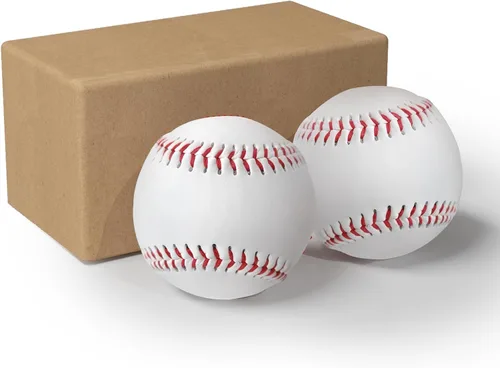 Vista 8 de Pelotas de béisbol para adultos sin marcar, tamaño estándar en blanco de 9 pulgadas, pelotas de béisbol juveniles para entrenamiento de liga