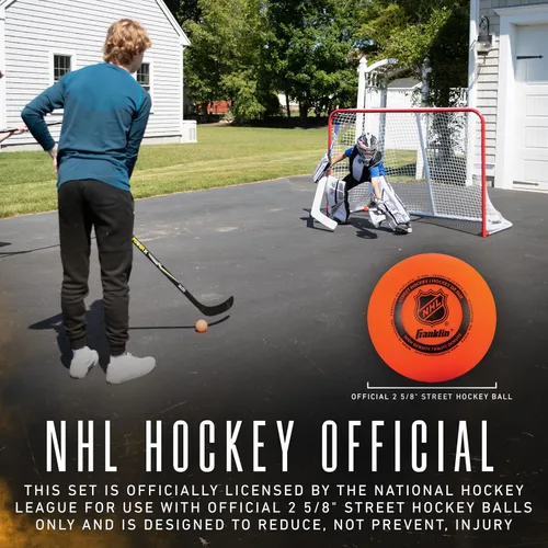 Vista 6 de Franklin Sports NHL Kids - Juego de almohadillas de portero de hockey callejero para niños, equipo de entrenamiento de hockey para niños, incluye