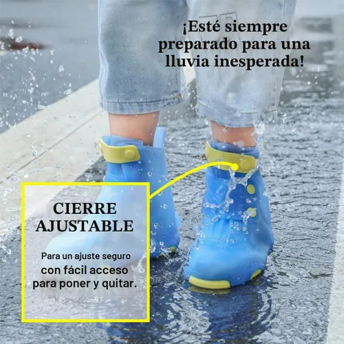 Vista 2 de Cubiertas para zapatos de lluvia para niños, impermeables, reutilizables, para zapatos