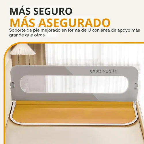 Vista 7 de Rieles plegables para cama infantil, parachoques de protección para cuna, riel lateral de cama seguro para camas individuales, queen, king