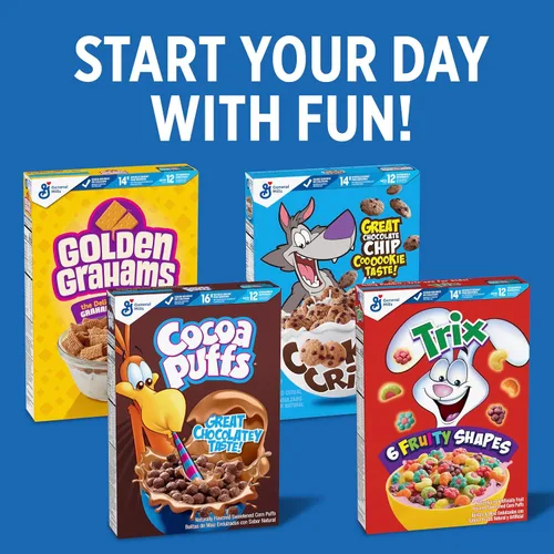 Vista 10 de Golden Grahams Cereal para el desayuno, sabor a galletas Graham, hecho con grano entero, 11.7 onzas