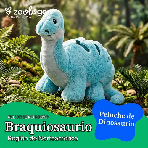 Vista 5 de The Petting Zoo Blue Baby Brachiosaurus - Peluche de peluche, regalos para niños, 11 pulgadas