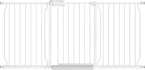 Vista 19 de Fairy Baby Extensiones de 4.72 pulgadas para caminar a través de la puerta del bebé, cierre automático, color blanco