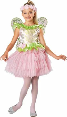 Vista 7 de Disfraz de hada verde para niñas, vestido de princesa de cuento de hadas para Halloween, cosplay con alas