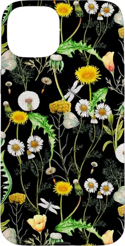 Vista 9 de iPhone 11 Pro Wildflowers Botanical Daisy Flores Dandelion Libélula Estuche de regalo
