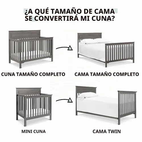 Vista 2 de Kit de conversión de cama DaVinci con accesorios ocultos para cama tamaño doble/tamaño completo (M5789) en color blanco en acabado blanco