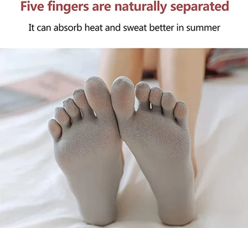 Vista 4 de 5 pares de calcetines de compresión Ortho, calcetines de yoga para mujer que no se ven