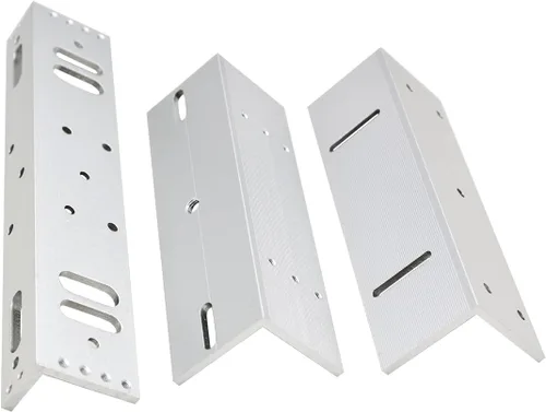 Vista 3 de COUNS Soporte Z y L para 600lbs Holding Force Cerradura magnética eléctrica Control de acceso de puerta de cierre automático, plateado