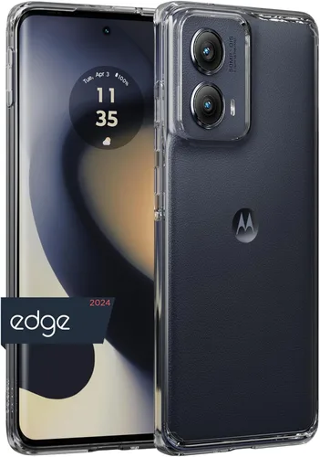 Vista 13 de Motorola Edge (2023) Funda protectora híbrida transparente - Ajuste de precisión, elegante funda para teléfono con absorción de golpes