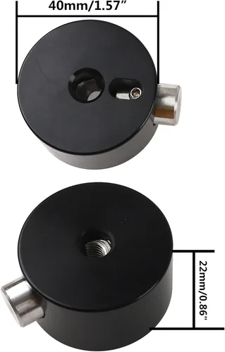 Vista 6 de Tuerca de aleación de aluminio compatible con piezas de instrumentos de percusión (negro)