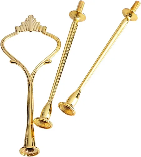Vista 2 de Soporte de metal para tartas de 3 niveles, soporte para cupcakes, torre de postre, soporte de fiesta, pastelería, soporte para servir alimentos