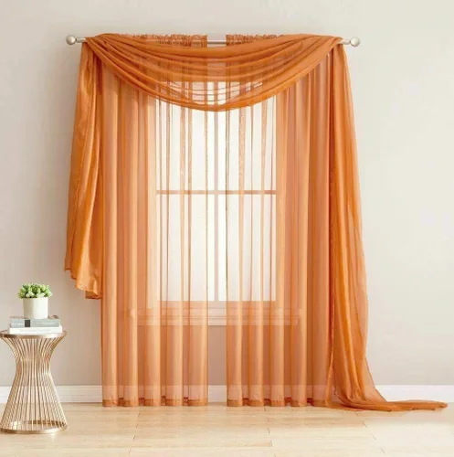 Vista 3 de Empire Home Addison - Cortinas de gasa transparente para ventana, juego de 2 (verde salvia, estándar de 84 pulgadas)