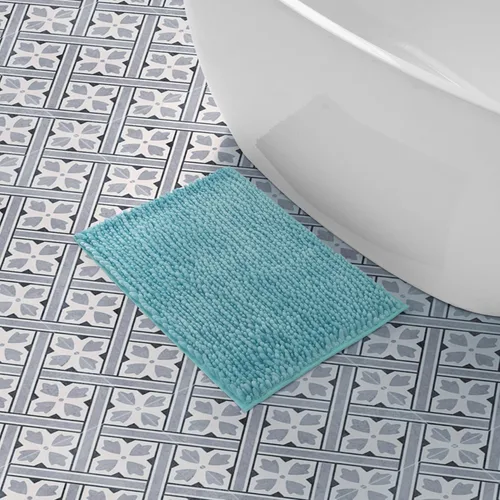 Vista 19 de Laura Ashley - Juego de 2 tapetes de baño de chenilla suave, 20 x 34 pulgadas, color azul